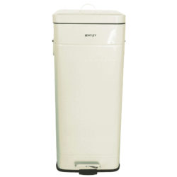 Charles Bentley Retro Trash 30L Pedal Bin - Cream